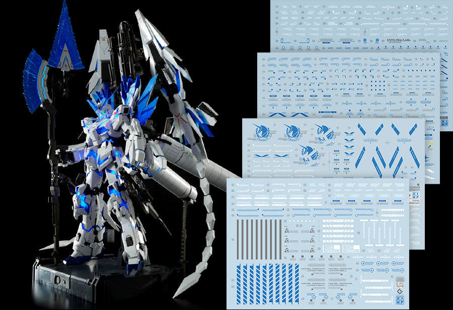 D21 PG Unicorn Gundam (Blue) Perfectibility & Divine Expansion Set Decal  Sheet