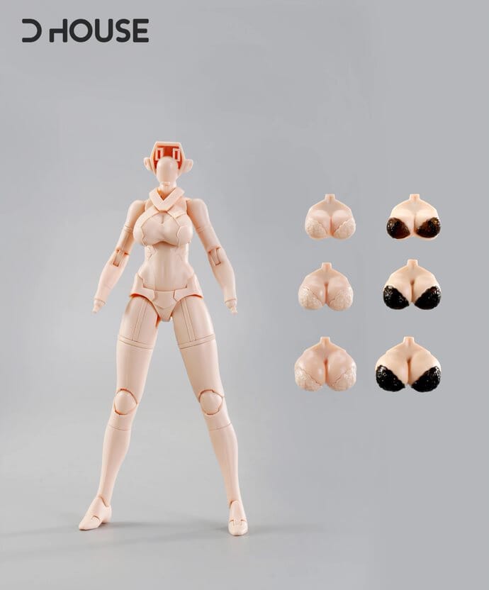 D House 1/12 Plain Figure Model Kit for Mecha Girl White Skin Version