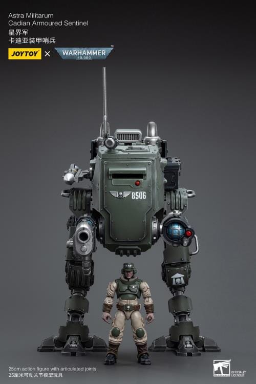 JoyToy Source 1/18 Warhammer 40K Astra Militarum Cadian Command Squad  Veteran w/ Medi-pack - Show.Z Store