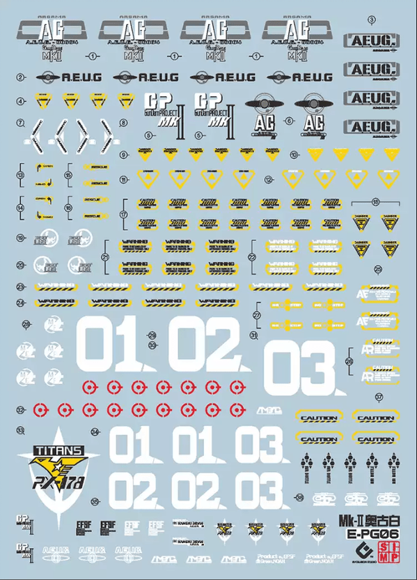 D26 PG RX-78-178 Gundam MK-II Decal Sheet – USA Gundam Store