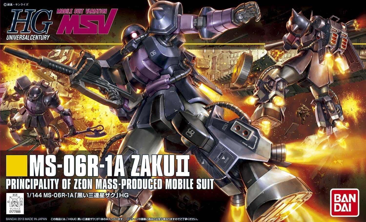 HGUC 1/144 #151 MS-06R-1A Zaku II (Black Tri-Stars) – USA Gundam Store