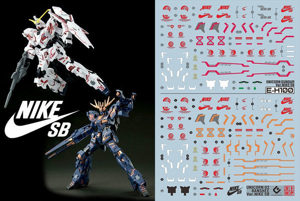 Nike SB discount x Gundam Unicorn and Banshee model kits 1/144 HG Bundle