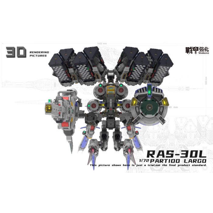 RODAMS 1/72 Partido Largo (RX-78GP03D Gundam Dendrobium) Blue