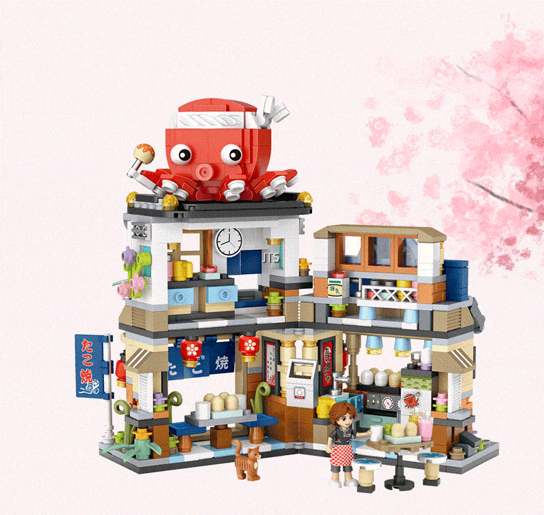 LOZ Mini Street 1218 Takoyaki Shop